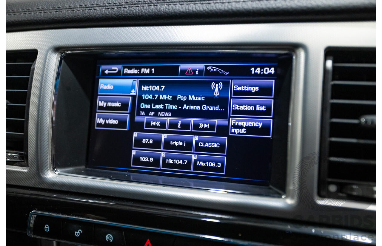 1/2013 Jaguar XF 3.0 SV6 Luxury MY13 4d Sedan Ultimate Black Metallic Supercharged V6 3.0L