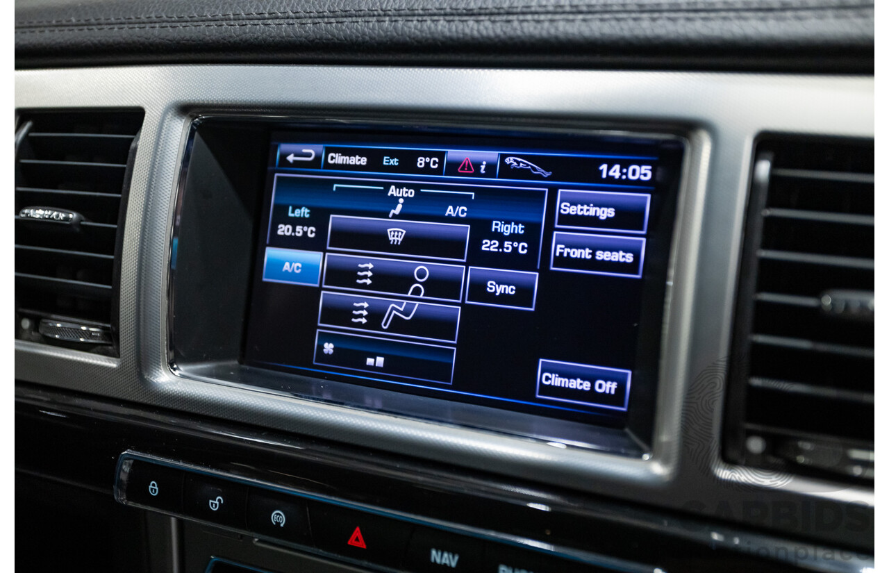 1/2013 Jaguar XF 3.0 SV6 Luxury MY13 4d Sedan Ultimate Black Metallic Supercharged V6 3.0L