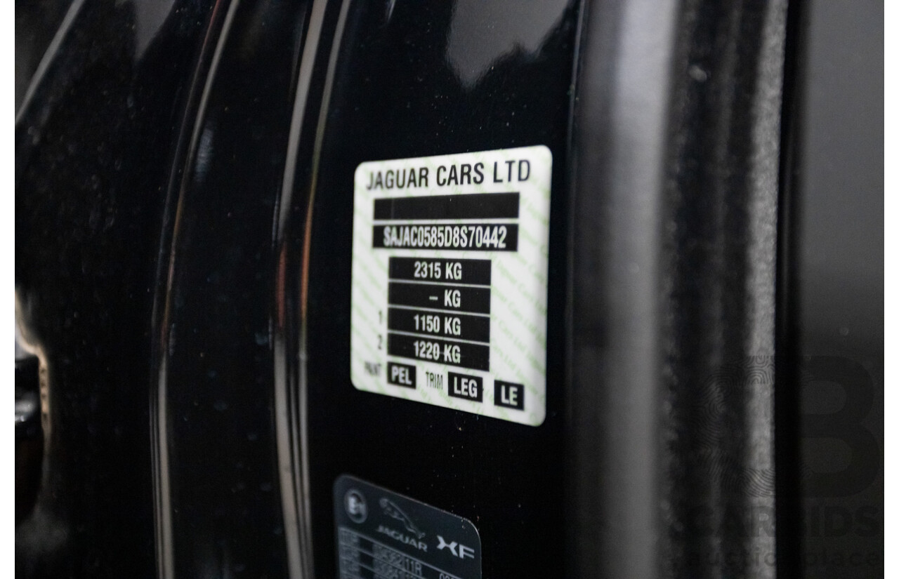 1/2013 Jaguar XF 3.0 SV6 Luxury MY13 4d Sedan Ultimate Black Metallic Supercharged V6 3.0L