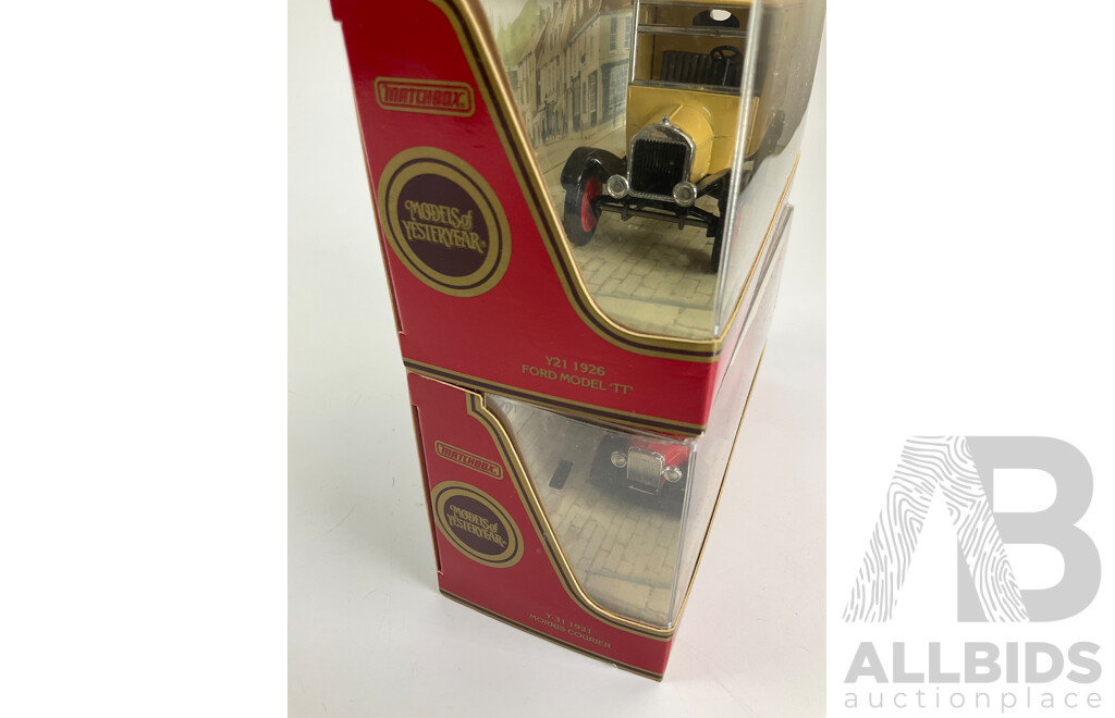 Vintage Matchbox Diecast Models of Yesteryear 1931 Morris Courier and 1926 Ford Model TT