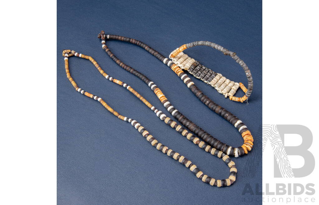 Pair of Hand Made Unisex Tribal Necklaces with Matching Bracelet