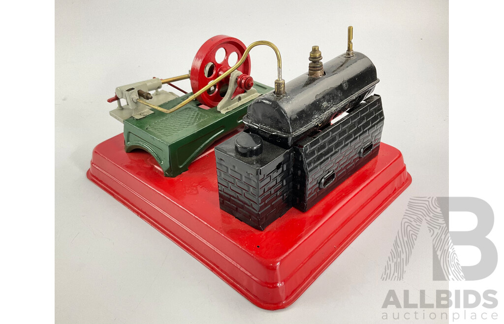 Vintage Pressed Steel Live Steam Piston/Flywheel, Made in Japan