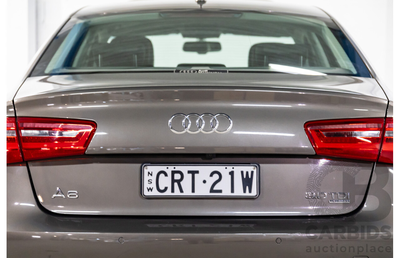 3/2012 Audi A6 3.0 TDi S-Line Quattro 4GL 4d Sedan Dakota Grey Metallic Turbo Diesel V6 3.0L