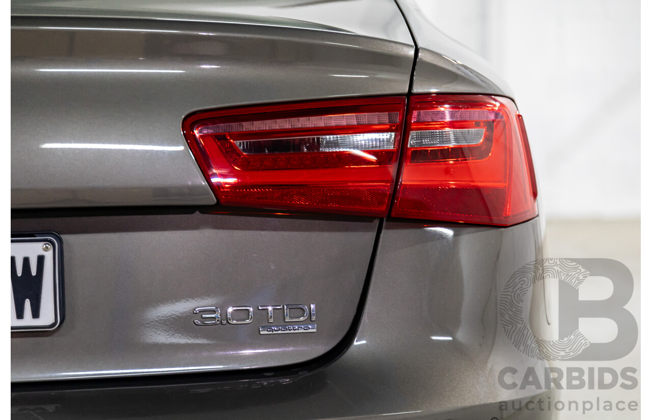 3/2012 Audi A6 3.0 TDi S-Line Quattro 4GL 4d Sedan Dakota Grey Metallic Turbo Diesel V6 3.0L