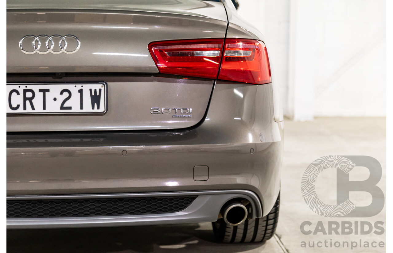 3/2012 Audi A6 3.0 TDi S-Line Quattro 4GL 4d Sedan Dakota Grey Metallic Turbo Diesel V6 3.0L