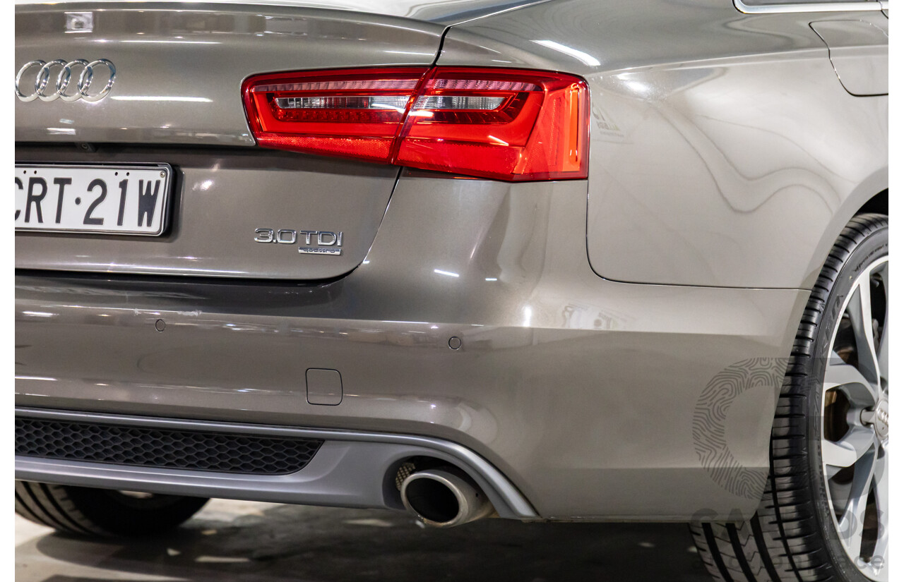 3/2012 Audi A6 3.0 TDi S-Line Quattro 4GL 4d Sedan Dakota Grey Metallic Turbo Diesel V6 3.0L