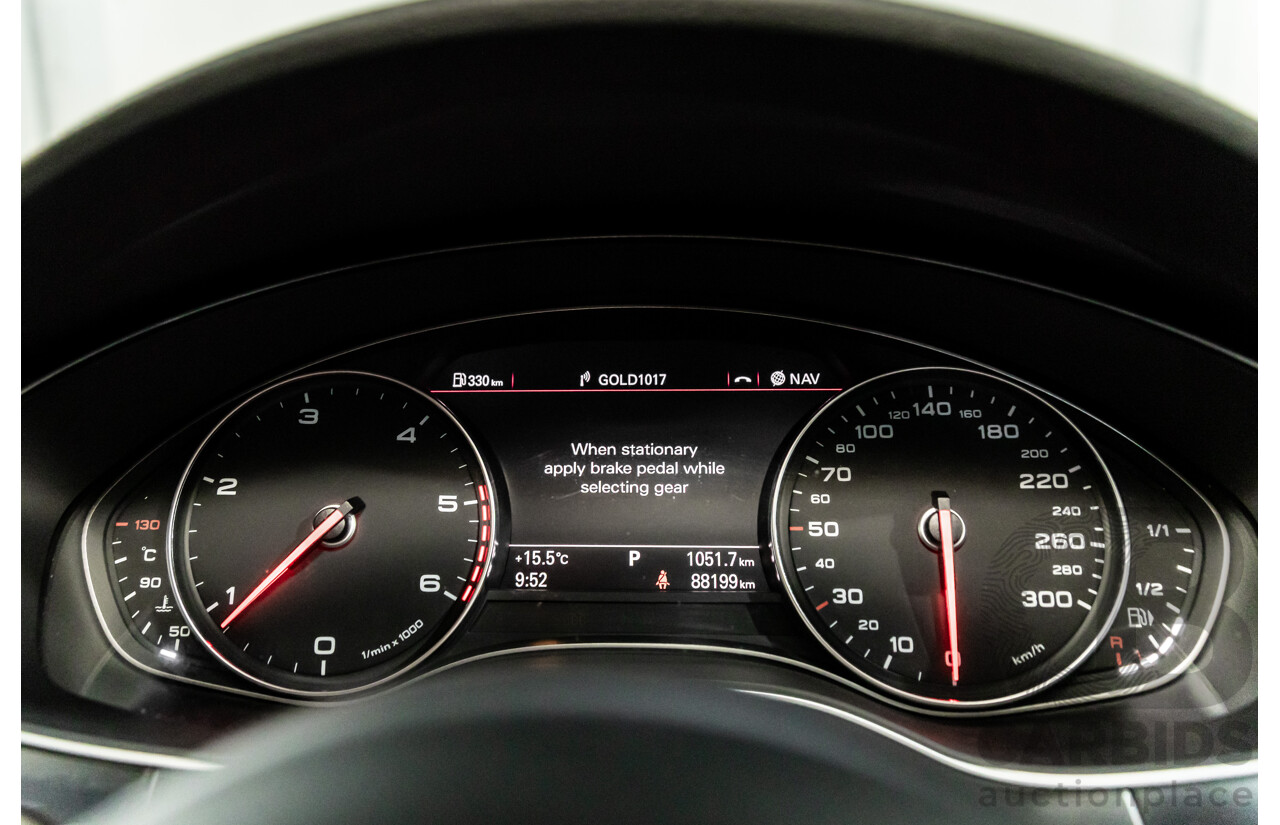 3/2012 Audi A6 3.0 TDi S-Line Quattro 4GL 4d Sedan Dakota Grey Metallic Turbo Diesel V6 3.0L