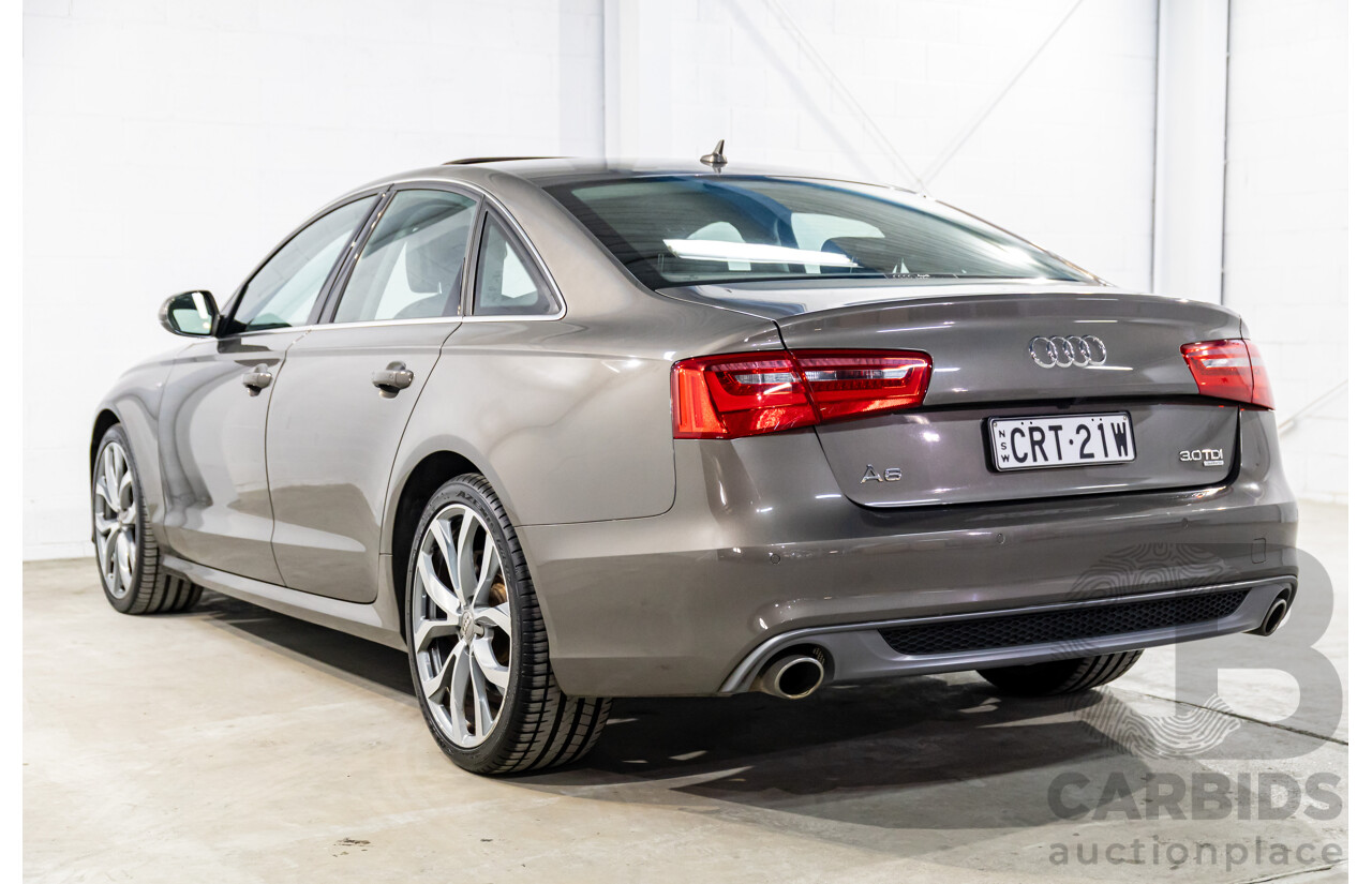 3/2012 Audi A6 3.0 TDi S-Line Quattro 4GL 4d Sedan Dakota Grey Metallic Turbo Diesel V6 3.0L