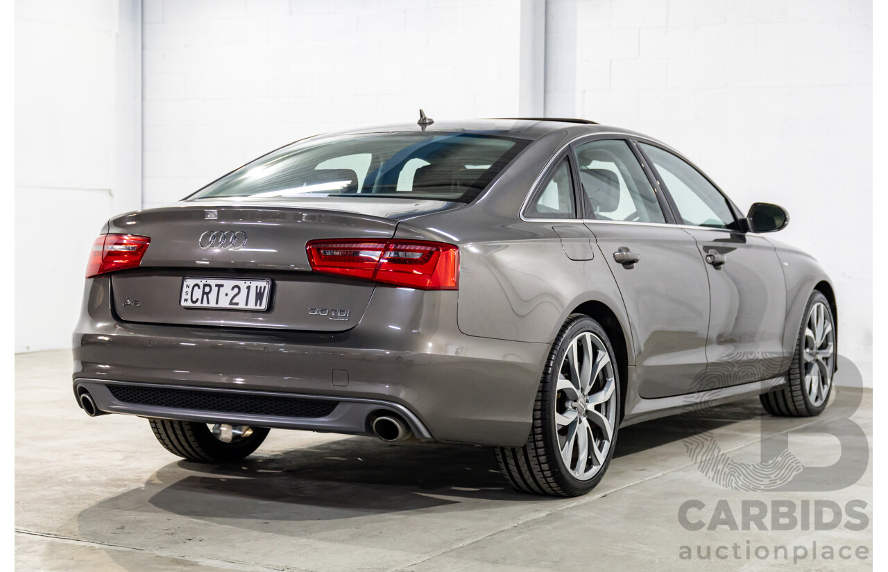 3/2012 Audi A6 3.0 TDi S-Line Quattro 4GL 4d Sedan Dakota Grey Metallic Turbo Diesel V6 3.0L