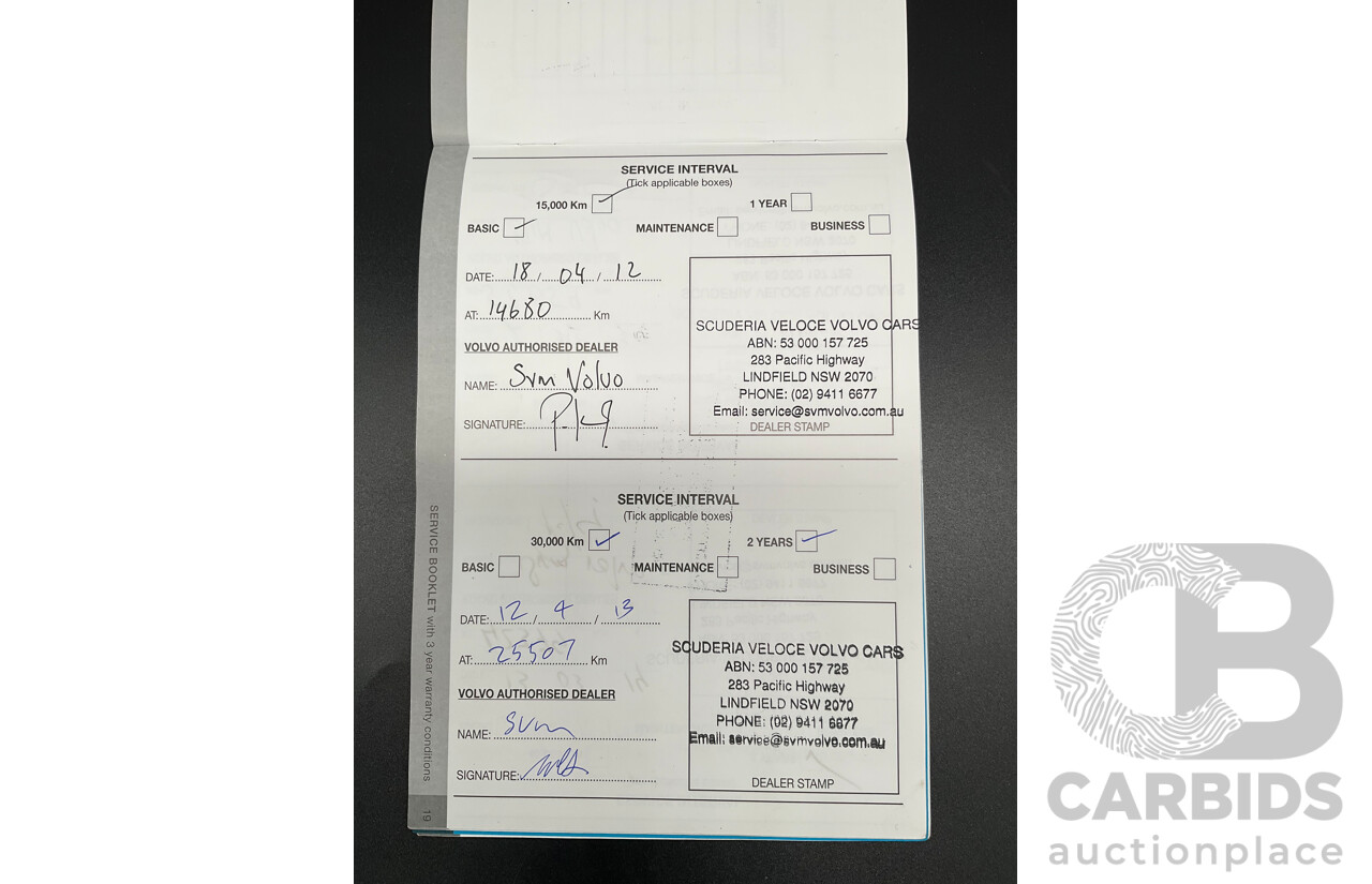 8/2011 Volvo XC60 T5 (FWD) DZ MY12 4d Wagon Ice White Turbo 2.0L