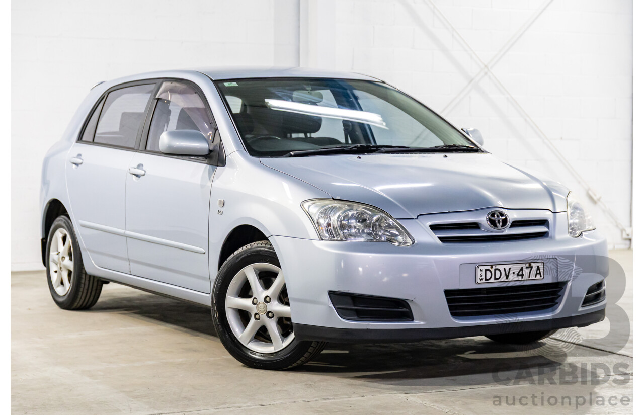 4/2006 Toyota Corolla Conquest Seca ZZE122R MY06 5d Hatchback Noosa Blue Metallic 1.8L