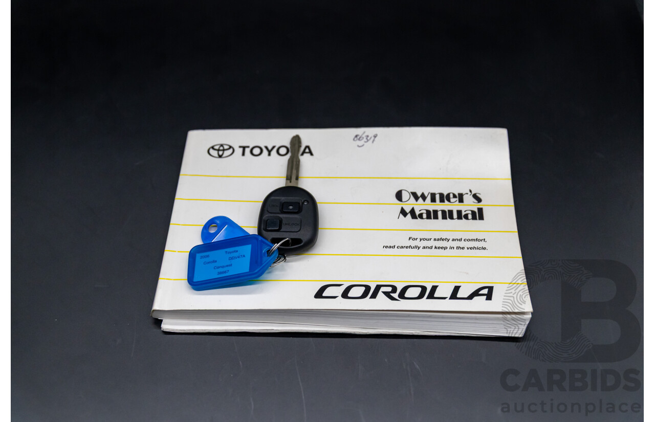 4/2006 Toyota Corolla Conquest Seca ZZE122R MY06 5d Hatchback Noosa Blue Metallic 1.8L