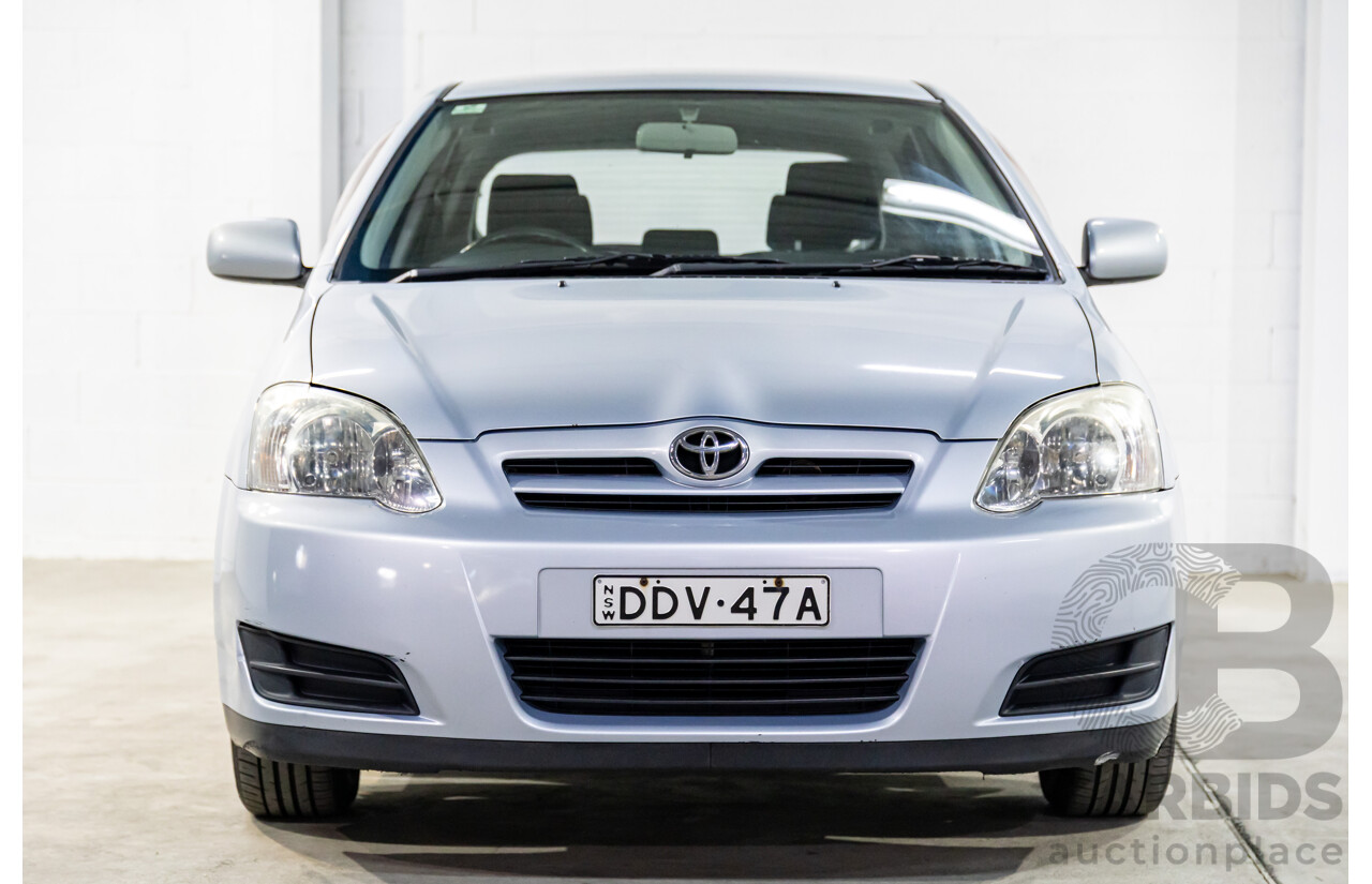 4/2006 Toyota Corolla Conquest Seca ZZE122R MY06 5d Hatchback Noosa Blue Metallic 1.8L