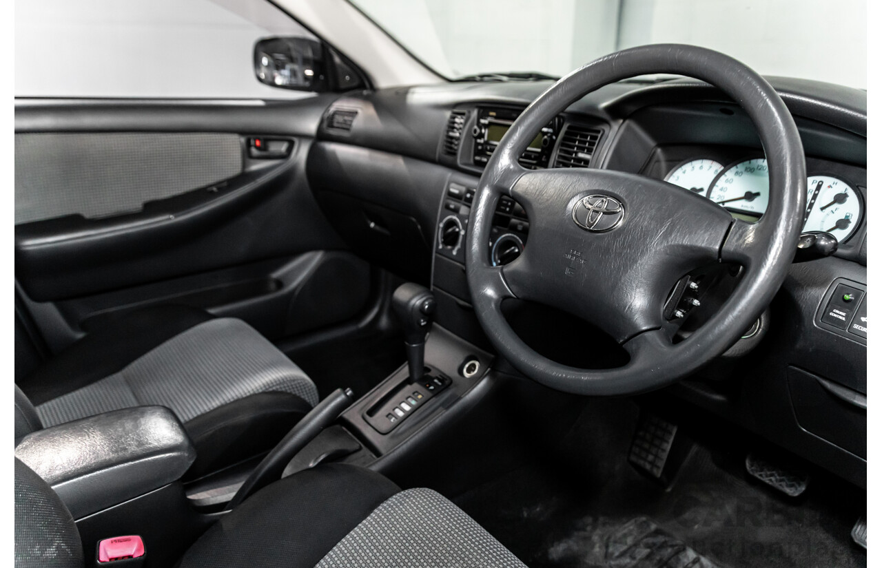 4/2006 Toyota Corolla Conquest Seca ZZE122R MY06 5d Hatchback Noosa Blue Metallic 1.8L
