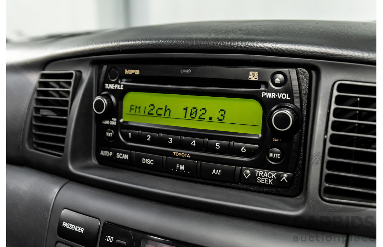 4/2006 Toyota Corolla Conquest Seca ZZE122R MY06 5d Hatchback Noosa Blue Metallic 1.8L