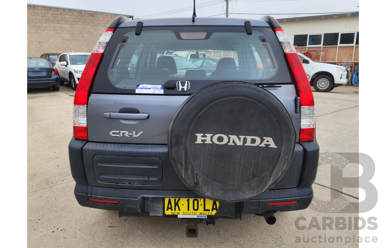4/2006 Honda CRV (4x4) 2005 UPGRADE 4d Wagon Grey 2.4L