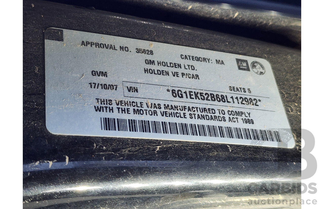 10/2007 Holden Commodore Omega VE 4d Sedan Black 3.6L