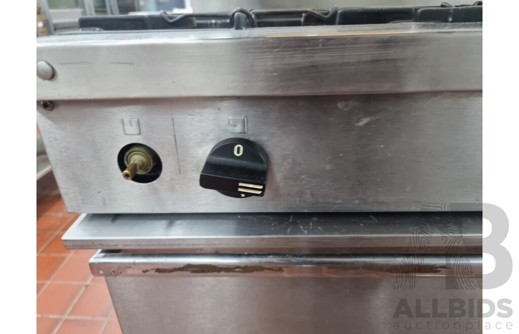 Zanussi Commercial Gas 8 Burner Stove Top with Double Under Bench Gas Ovens