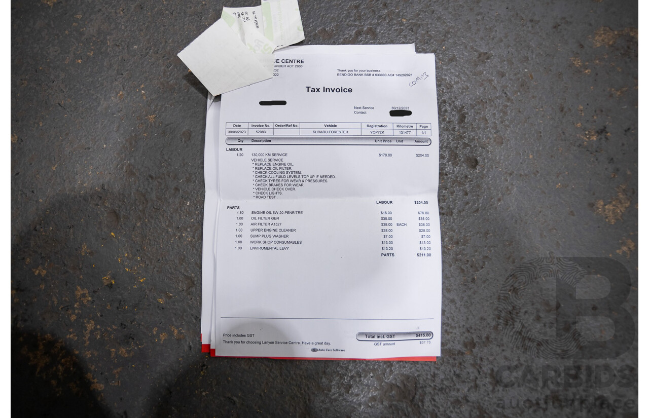 12/2015 Subaru Forester 2.5i-S (AWD) S4 MY15 4d Wagon Crystal White Pearl 2.5L