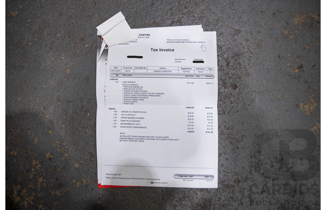 12/2015 Subaru Forester 2.5i-S (AWD) S4 MY15 4d Wagon Crystal White Pearl 2.5L