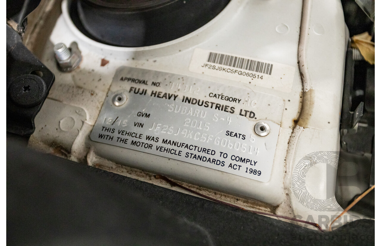 12/2015 Subaru Forester 2.5i-S (AWD) S4 MY15 4d Wagon Crystal White Pearl 2.5L