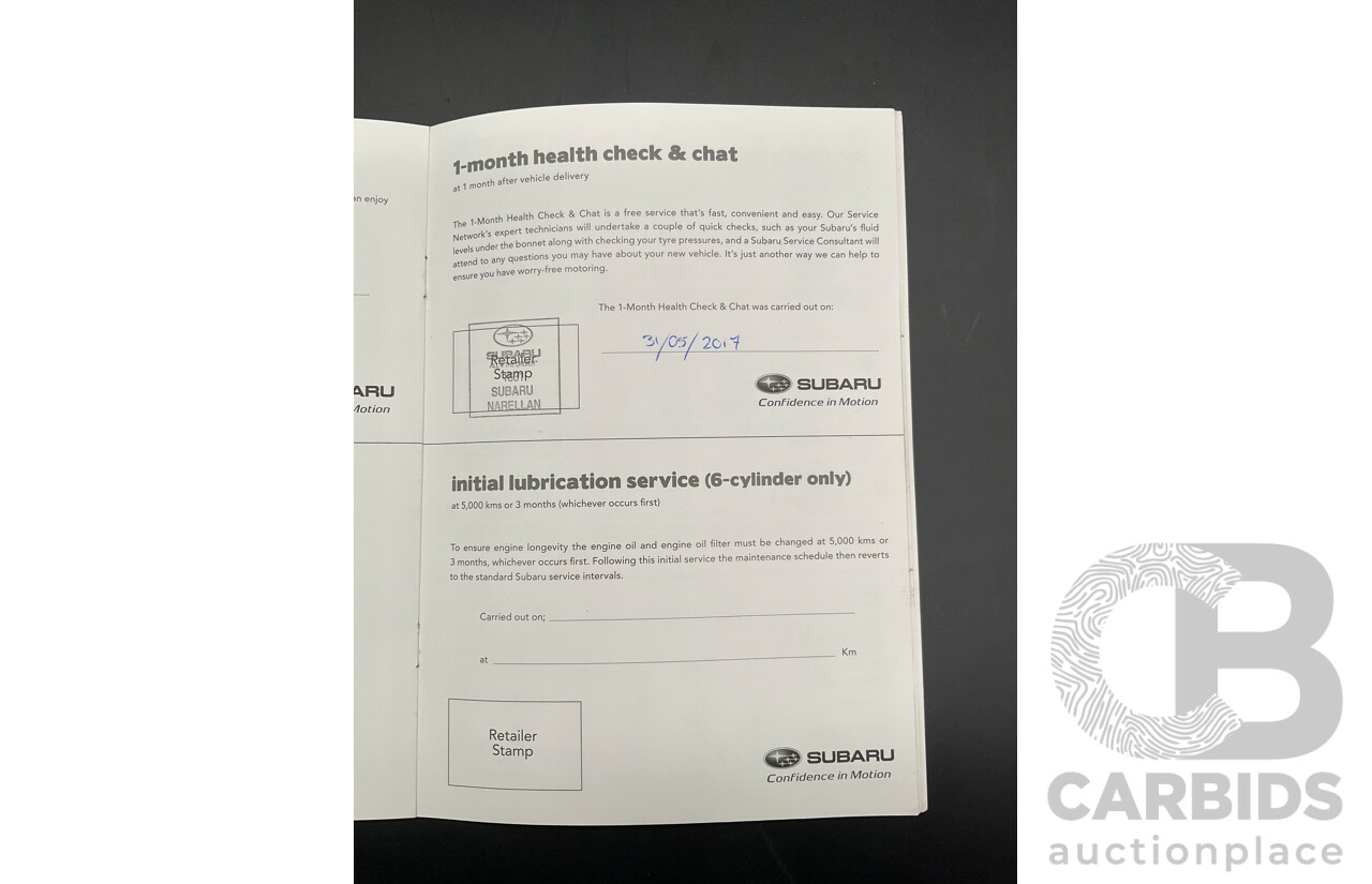 04/2017 Subaru Outback 2.5i Premium (AWD) MY17 4d Wagon Dark Grey Metallic 2.5L