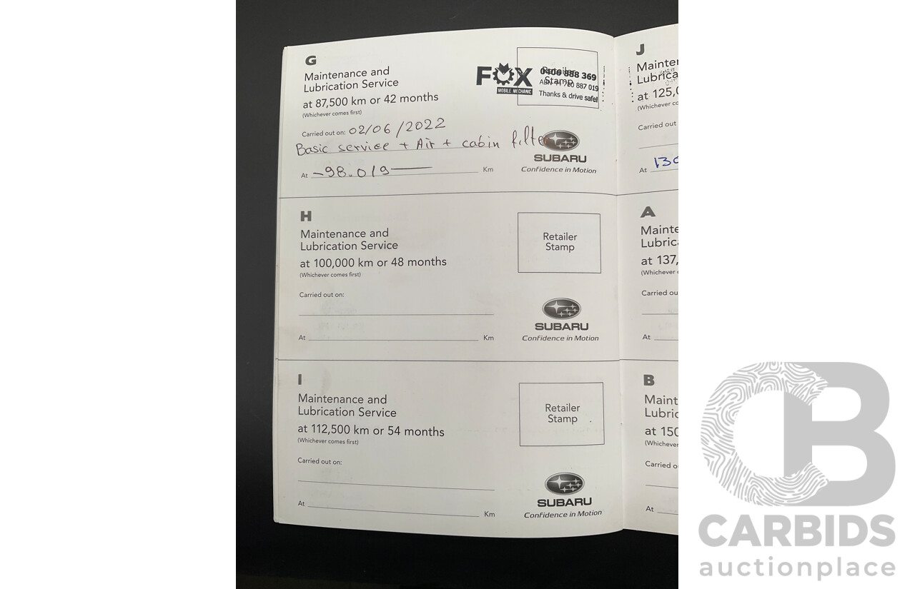 04/2017 Subaru Outback 2.5i Premium (AWD) MY17 4d Wagon Dark Grey Metallic 2.5L