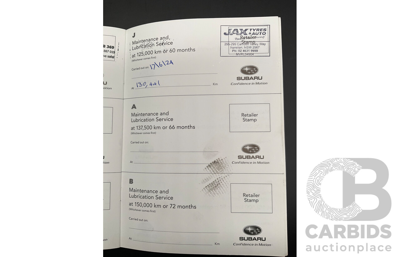 04/2017 Subaru Outback 2.5i Premium (AWD) MY17 4d Wagon Dark Grey Metallic 2.5L