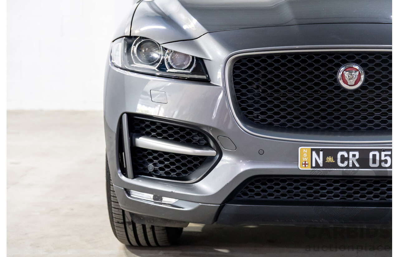 11/2016 Jaguar F-Pace 20d R-Sport (AWD) 4d Wagon Corris Grey Metallic Turbo Diesel 2.0L