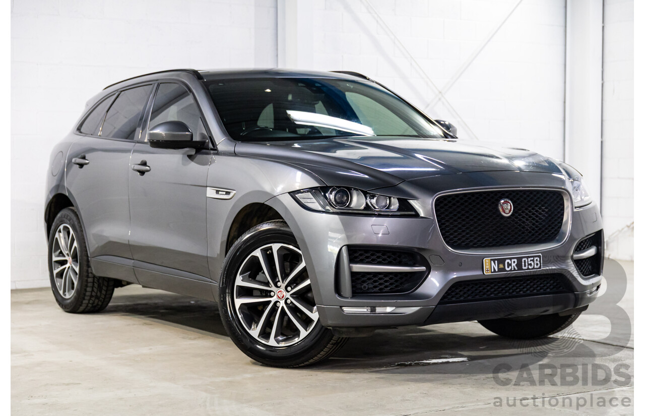 11/2016 Jaguar F-Pace 20d R-Sport (AWD) 4d Wagon Corris Grey Metallic Turbo Diesel 2.0L
