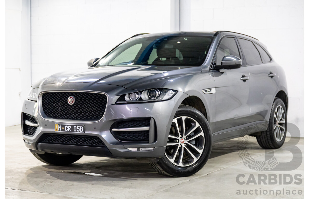 11/2016 Jaguar F-Pace 20d R-Sport (AWD) 4d Wagon Corris Grey Metallic Turbo Diesel 2.0L