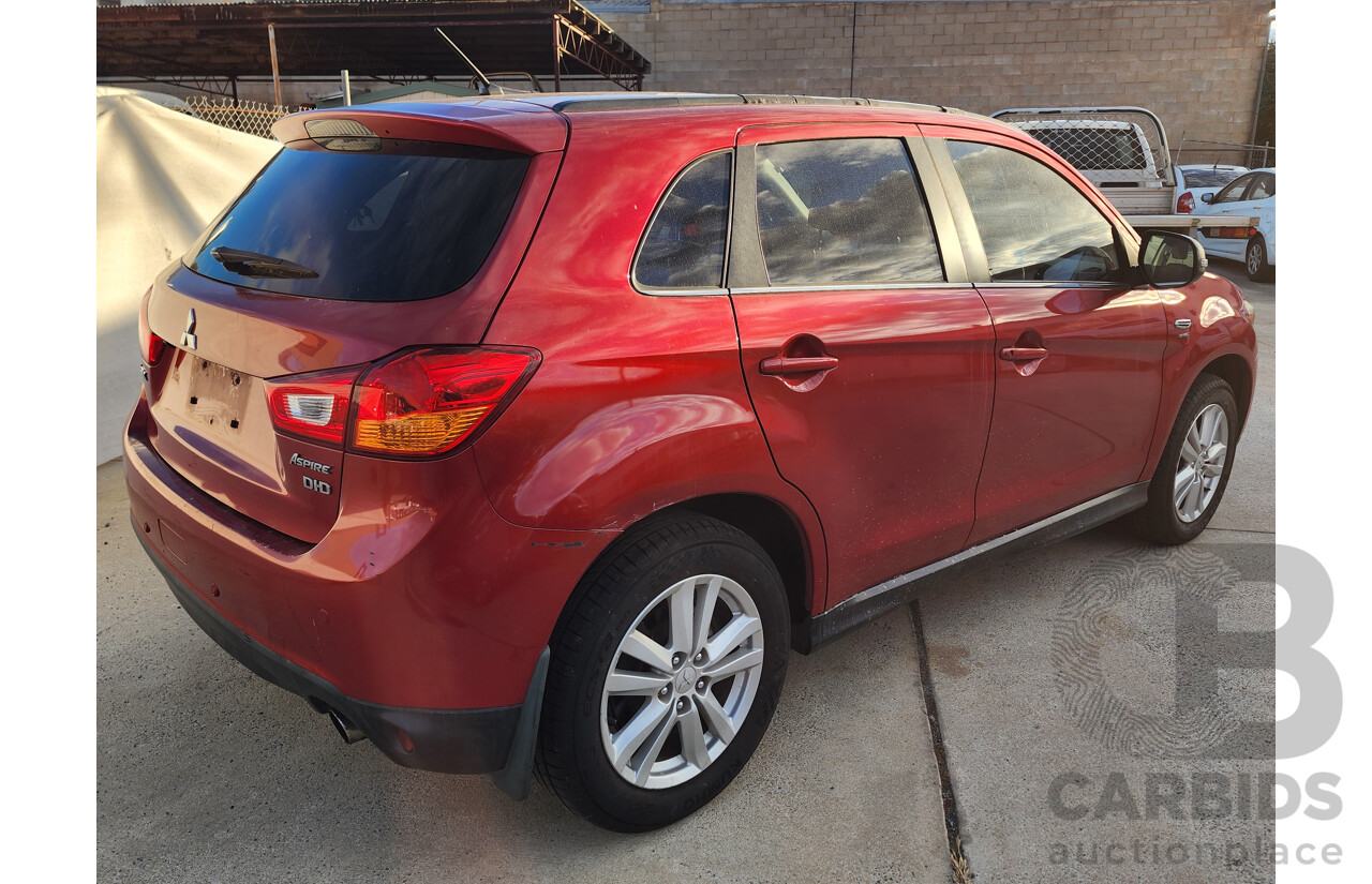 1/2013 Mitsubishi ASX Aspire (4wd) XB MY13 4d Wagon Red 1.8L