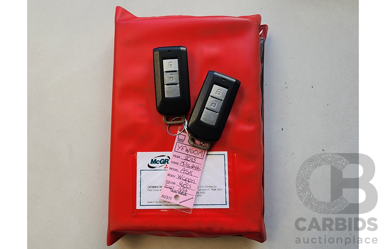 1/2013 Mitsubishi ASX Aspire (4wd) XB MY13 4d Wagon Red 1.8L