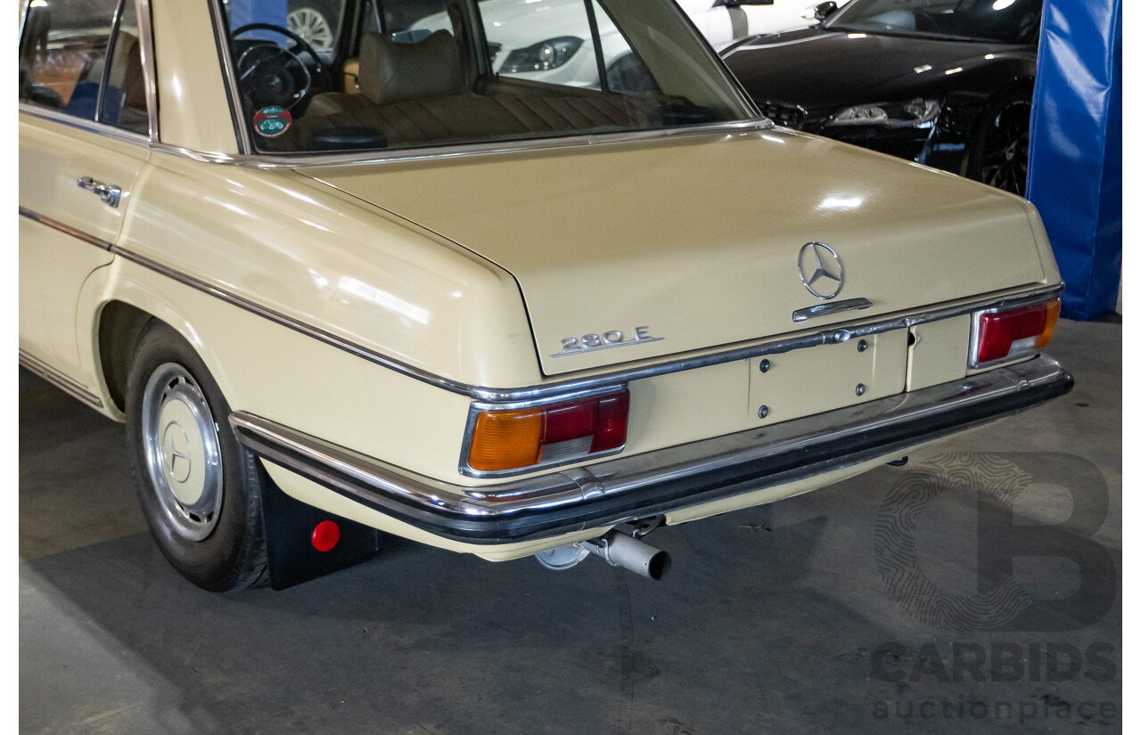 1/1972 Mercedes Benz 280E W114 4d Sedan Light Yellow 2.7L