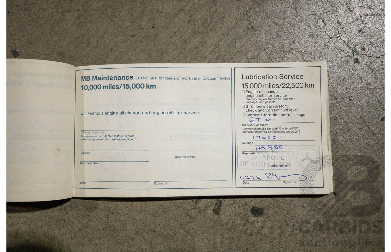 1/1972 Mercedes Benz 280E W114 4d Sedan Light Yellow 2.7L