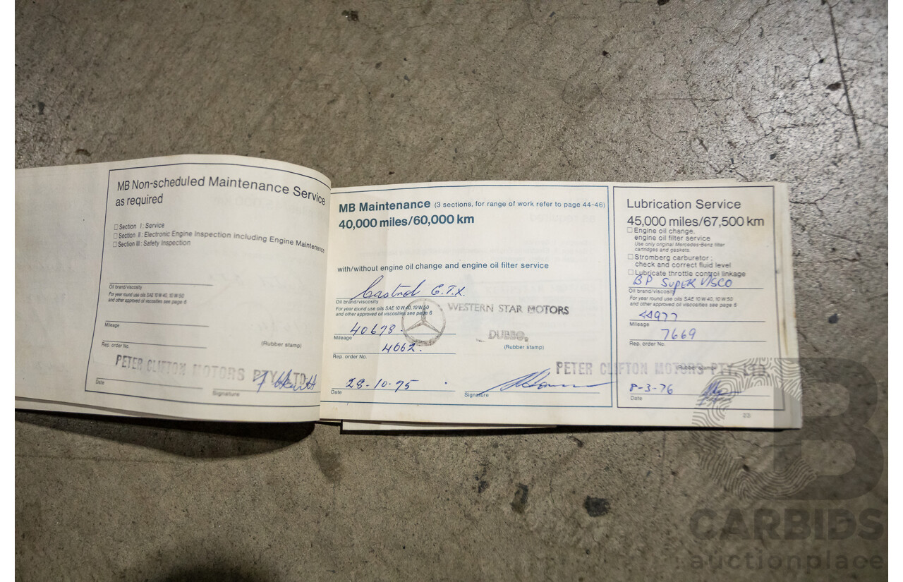 1/1972 Mercedes Benz 280E W114 4d Sedan Light Yellow 2.7L