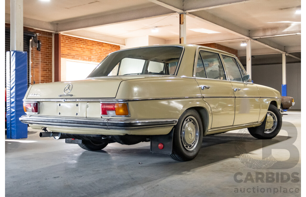 1/1972 Mercedes Benz 280E W114 4d Sedan Light Yellow 2.7L