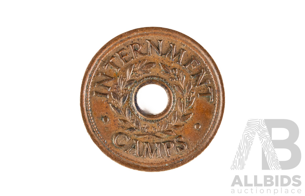 Australian 1939-1945 World War Two Internment Camp Threepence Coin, Type A