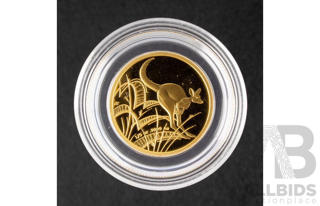 Australian RAM 2022 Twenty Five Dollar Gold Coin, Bounding Kangaroo .999