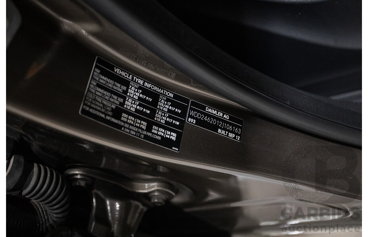 11/2012 Mercedes-Benz B200 CDI BE 246 5d Hatchback Grey 1.8L