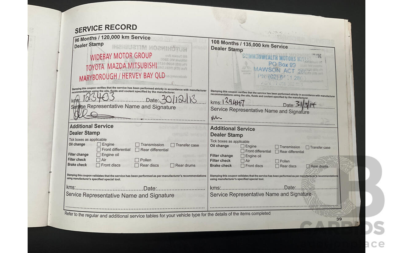 3/2010 Mitsubishi Pajero Activ NT MY10 4d Wagon White Turbo Diesel 3.2L - 7 Seater