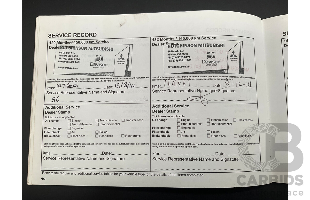 3/2010 Mitsubishi Pajero Activ NT MY10 4d Wagon White Turbo Diesel 3.2L - 7 Seater