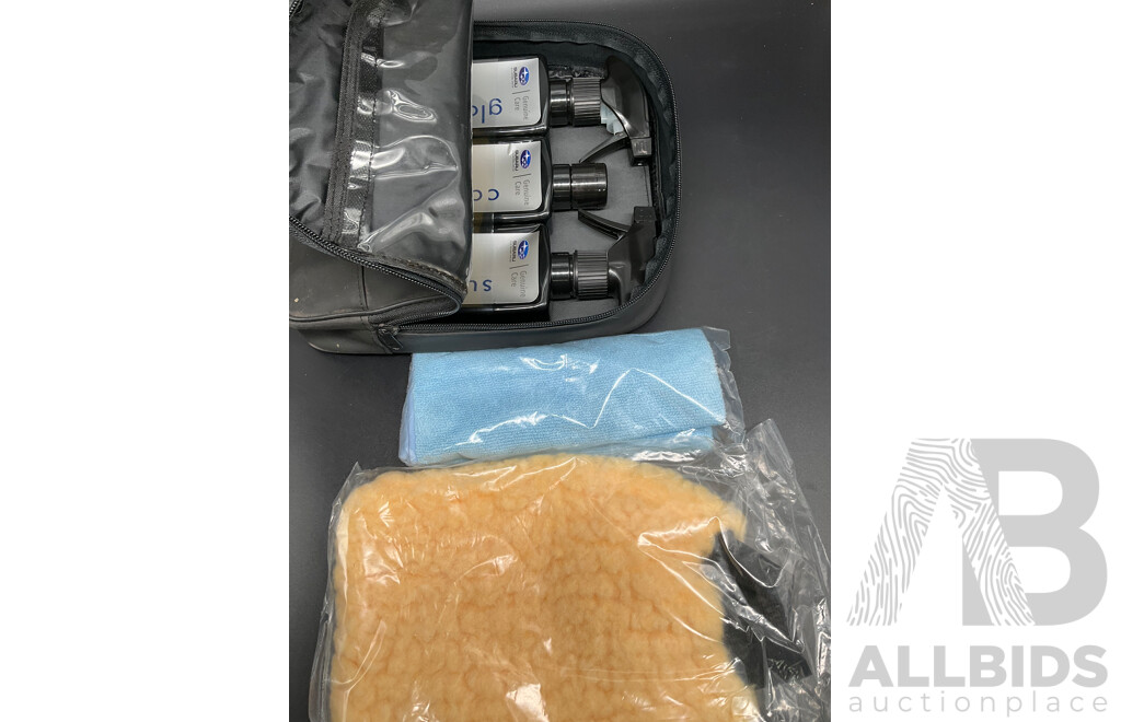 Assorted Kitchen Accessories, Jerry Can and SUBARU Cleaning Kit - Lot of 7