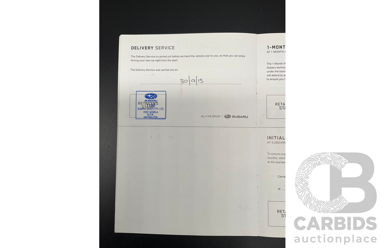 9/2015 Subaru Outback 3.6R (AWD) MY15 4d Wagon Dark Grey Metallic 3.6L