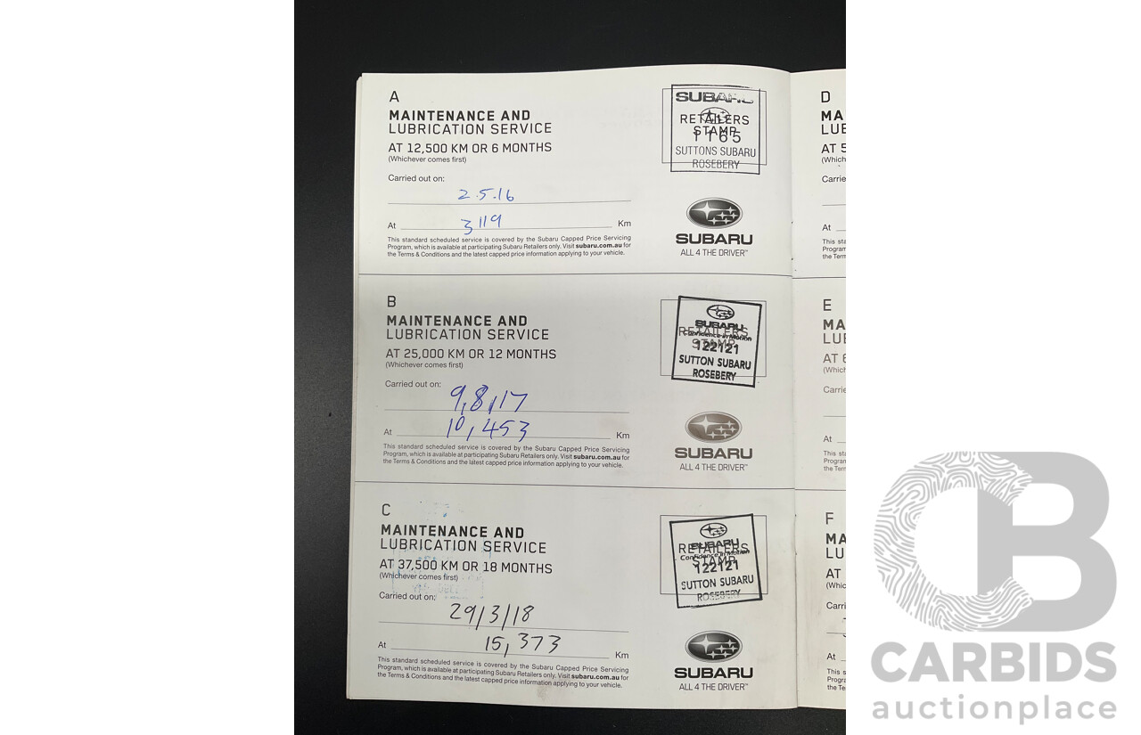 9/2015 Subaru Outback 3.6R (AWD) MY15 4d Wagon Dark Grey Metallic 3.6L