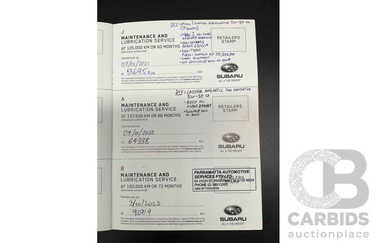 9/2015 Subaru Outback 3.6R (AWD) MY15 4d Wagon Dark Grey Metallic 3.6L