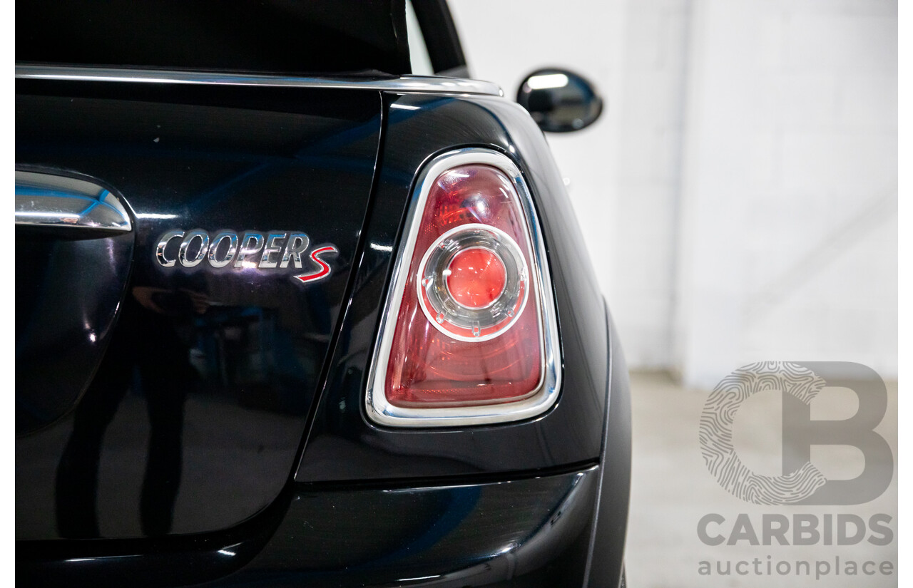 7/2015 Mini Cooper S Cabrio R57 MY14 2d Convertible Midnight Black Metallic Turbo 1.6L