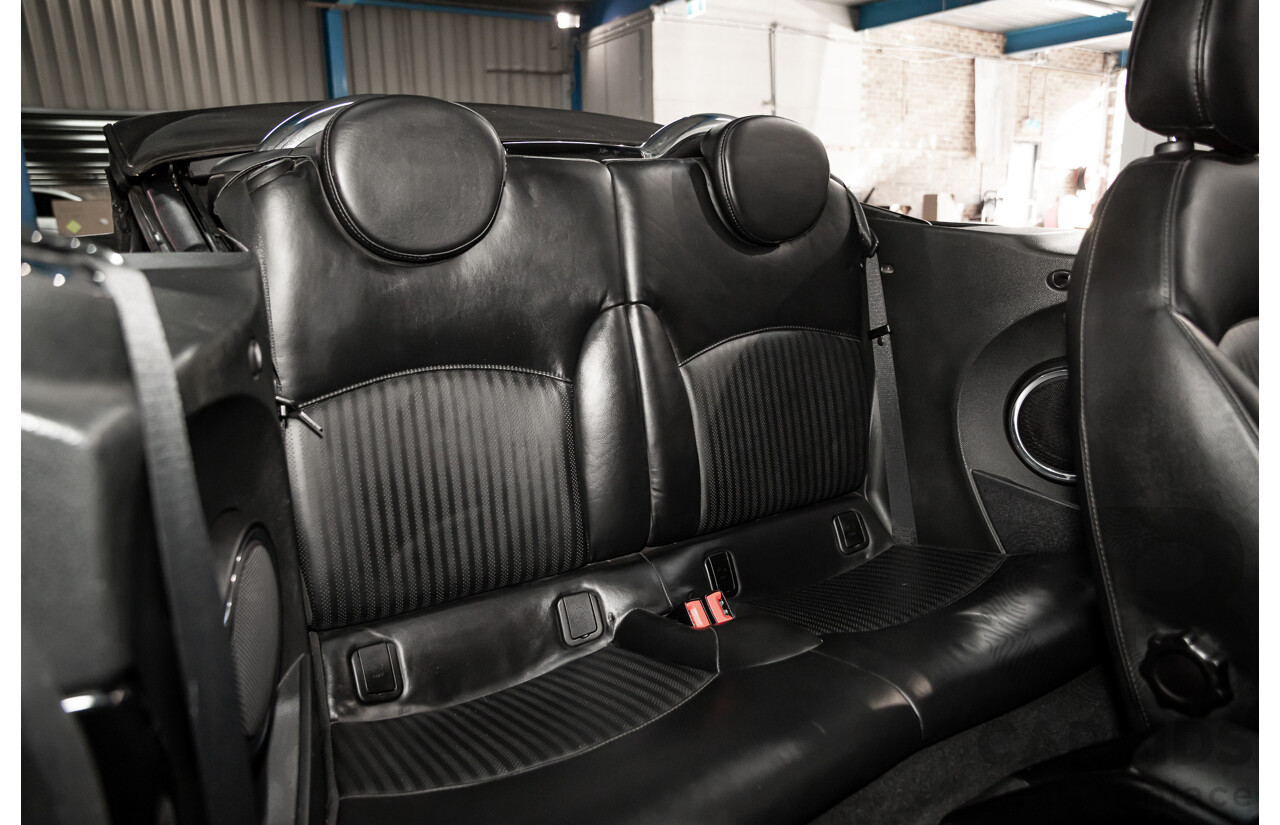 7/2015 Mini Cooper S Cabrio R57 MY14 2d Convertible Midnight Black Metallic Turbo 1.6L