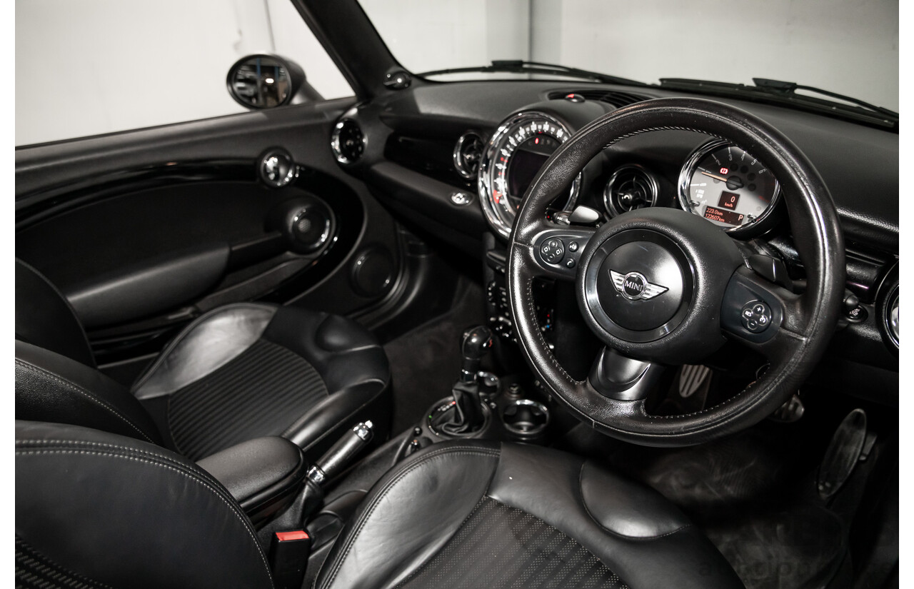 7/2015 Mini Cooper S Cabrio R57 MY14 2d Convertible Midnight Black Metallic Turbo 1.6L