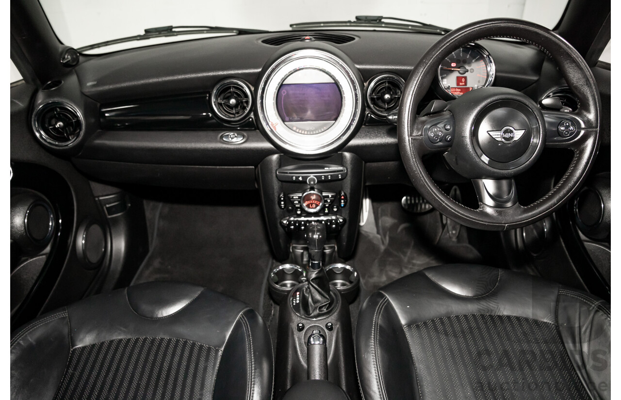 7/2015 Mini Cooper S Cabrio R57 MY14 2d Convertible Midnight Black Metallic Turbo 1.6L